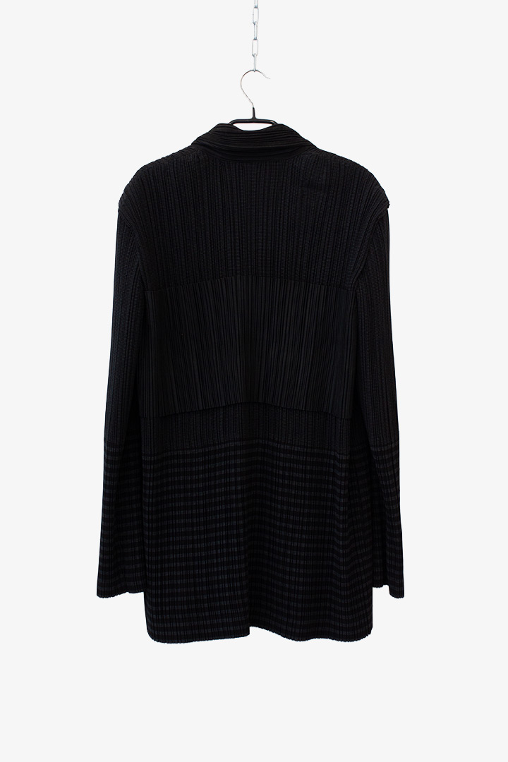 Issey Miyake pleated jas/colbert met panelen en strepen FW98/99