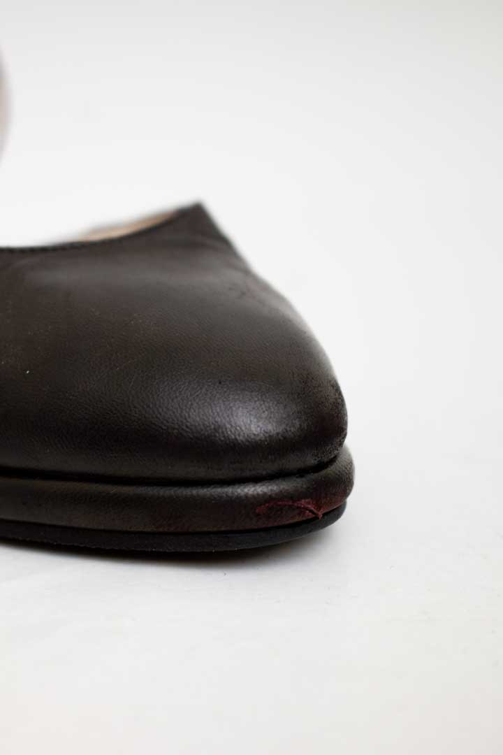 Zwarte leren Jan Jansen wedge schoenen