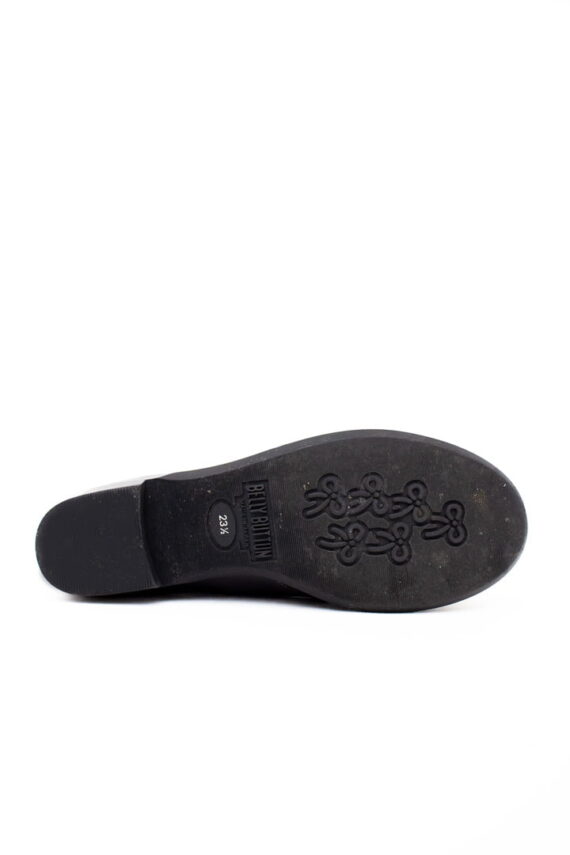 Zwarte leren Tokyo Bopper Elephant Belly Button/Umbilical veterschoenen - maat 38