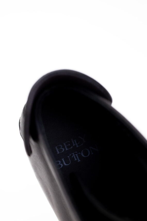 Zwarte leren Tokyo Bopper Elephant Belly Button/Umbilical veterschoenen - maat 38
