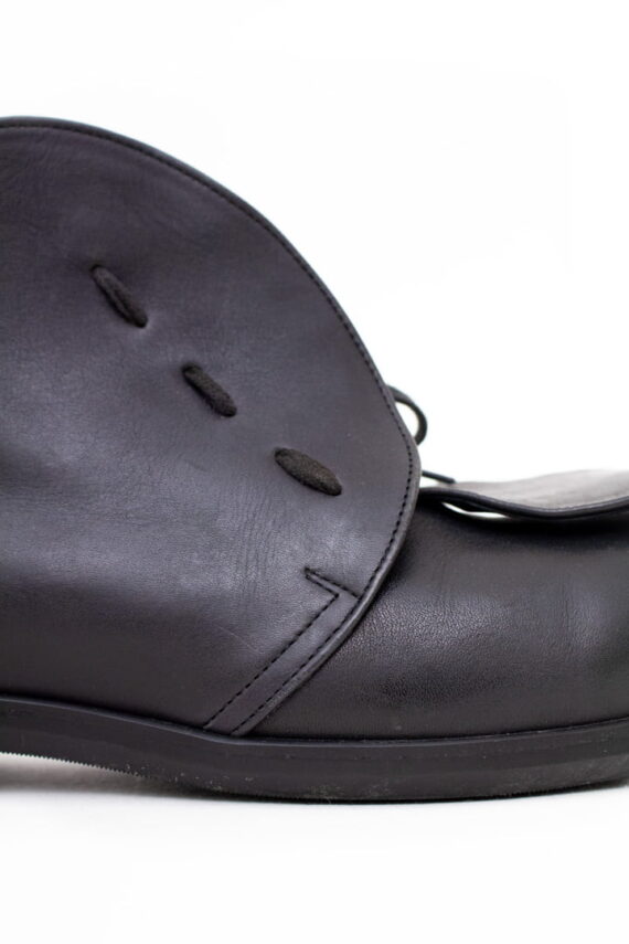 Zwarte leren Tokyo Bopper Elephant Belly Button/Umbilical veterschoenen - maat 38
