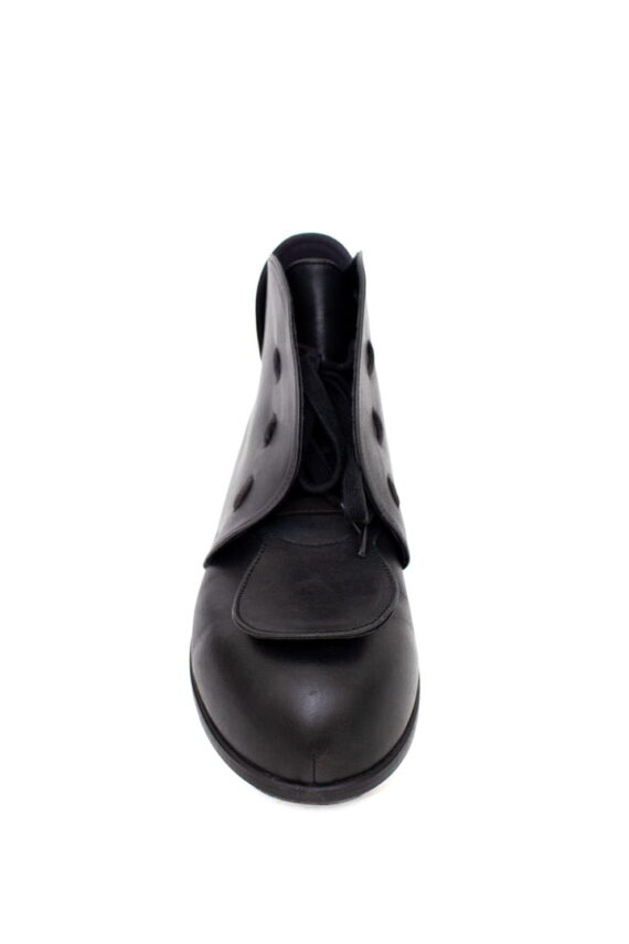 Zwarte leren Tokyo Bopper Elephant Belly Button/Umbilical veterschoenen - maat 38