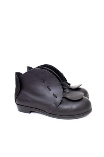 Zwarte leren Tokyo Bopper Belly Button veterschoenen - maat 38