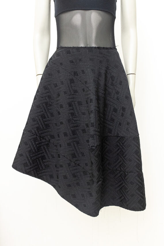 Zwarte rok met textuur Comme des Garçons AD2006