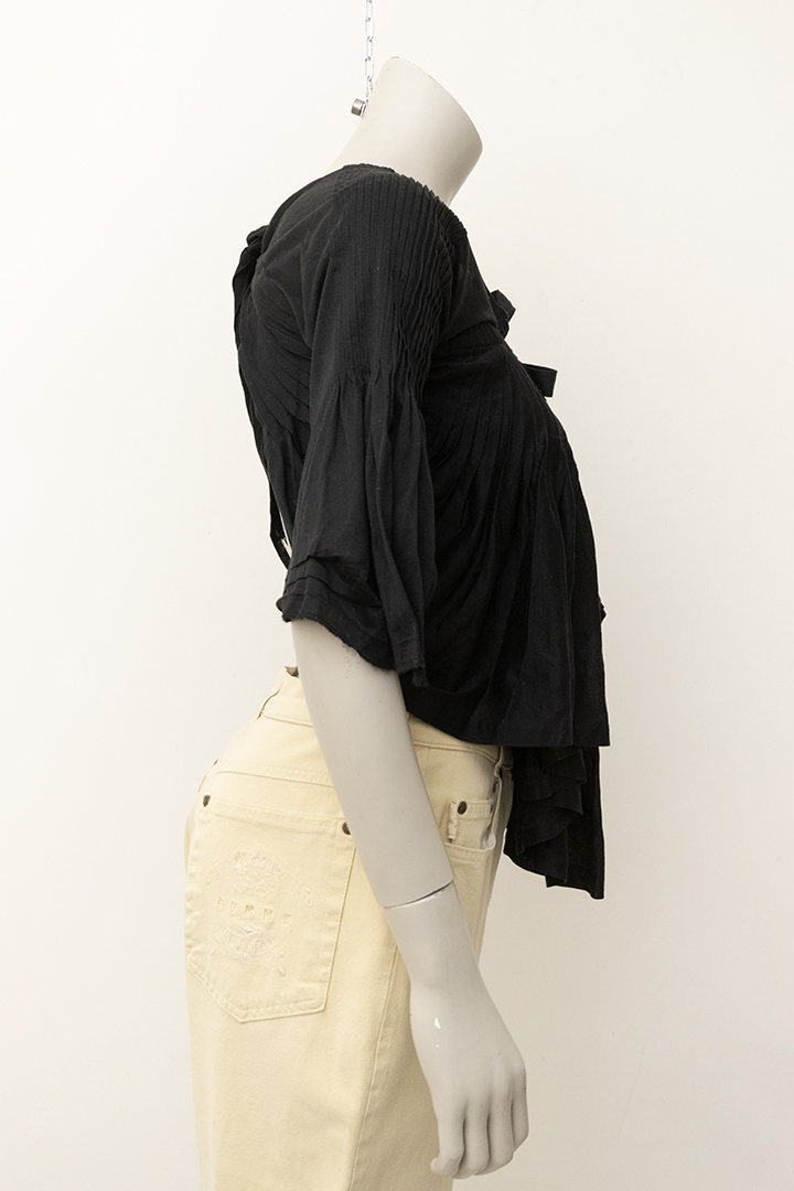 Zwarte top met plooien Tao Comme des Garçons voor 10 Corso Como