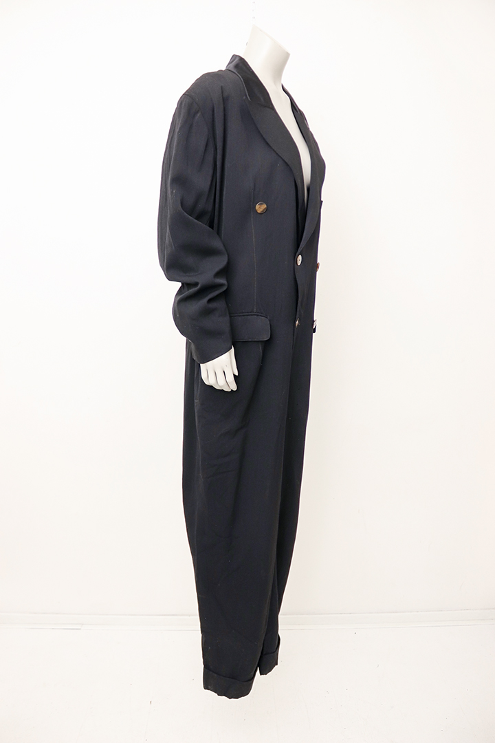 Zwarte vintage jumpsuit voor heren Jean Paul Gaultier x Gibo jaren 80
