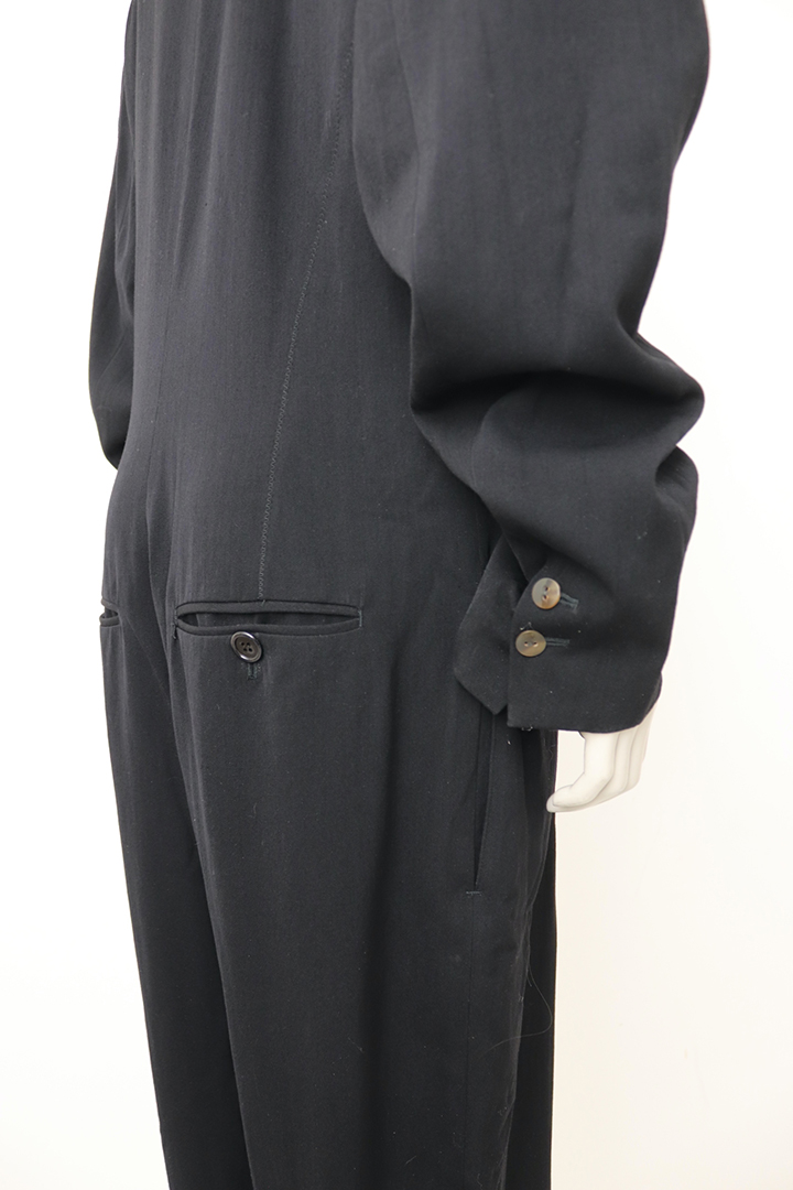 Zwarte vintage jumpsuit voor heren Jean Paul Gaultier x Gibo jaren 80