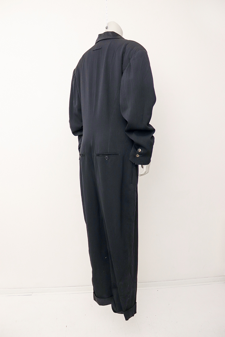 Zwarte vintage jumpsuit voor heren Jean Paul Gaultier x Gibo jaren 80