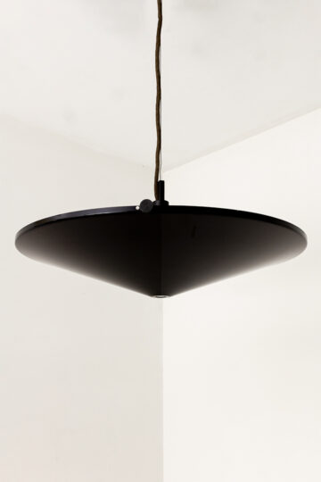 Zwarte vintage uplight hanglamp jaren 80