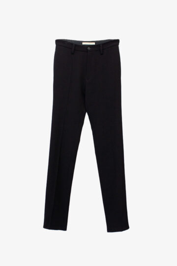 Zwarte wollen Balenciaga pantalon met grijze bies