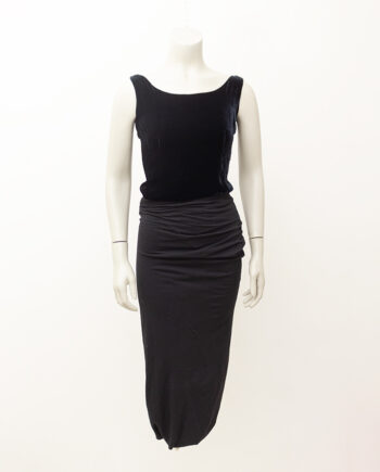 Zwarte wollen maxi rok Lumps and Bumps stijl Junya Watanabe x Comme des Garçons