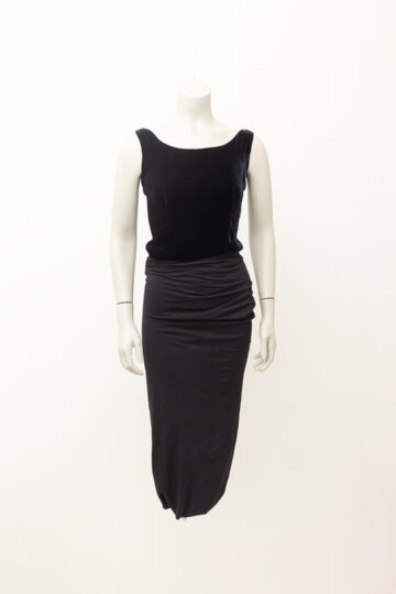 Zwarte wollen maxi rok Lumps and Bumps stijl Junya Watanabe x Comme des Garçons