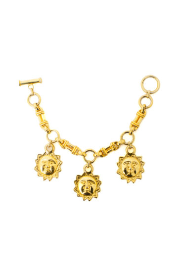 vintage franse armband met grove schakels en zonnen