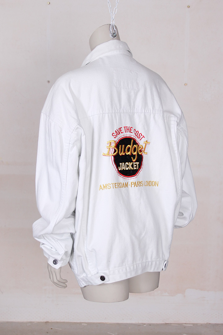 Wit denim vintage spijkerjas patches Budget jacket - Afbeelding 3