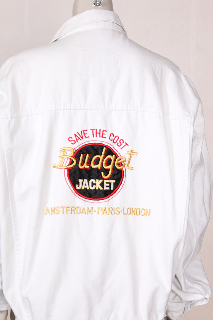Wit denim vintage spijkerjas patches Budget jacket - Afbeelding 5