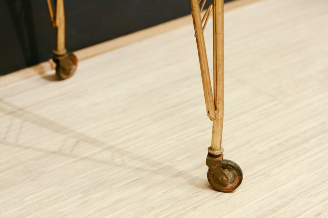 Franse Art Deco bijzettafel groen marmer look