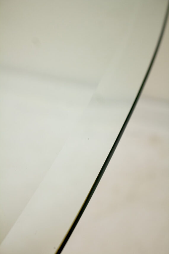 Hollywood Regency messing salontafel met glas