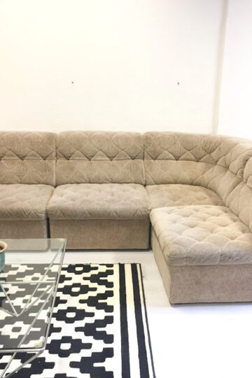 Vintage Laauser Design elementen bank in de stijl van De Sede