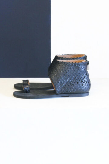 MM6 sandalen zwart slangenleer Maison Martin Margiela maat 36