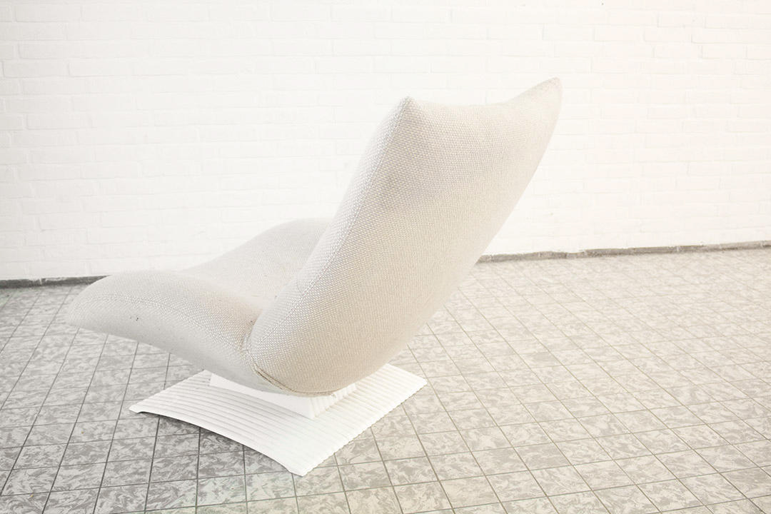 Vintage Artifort Wave F773 fauteuil creme / wit