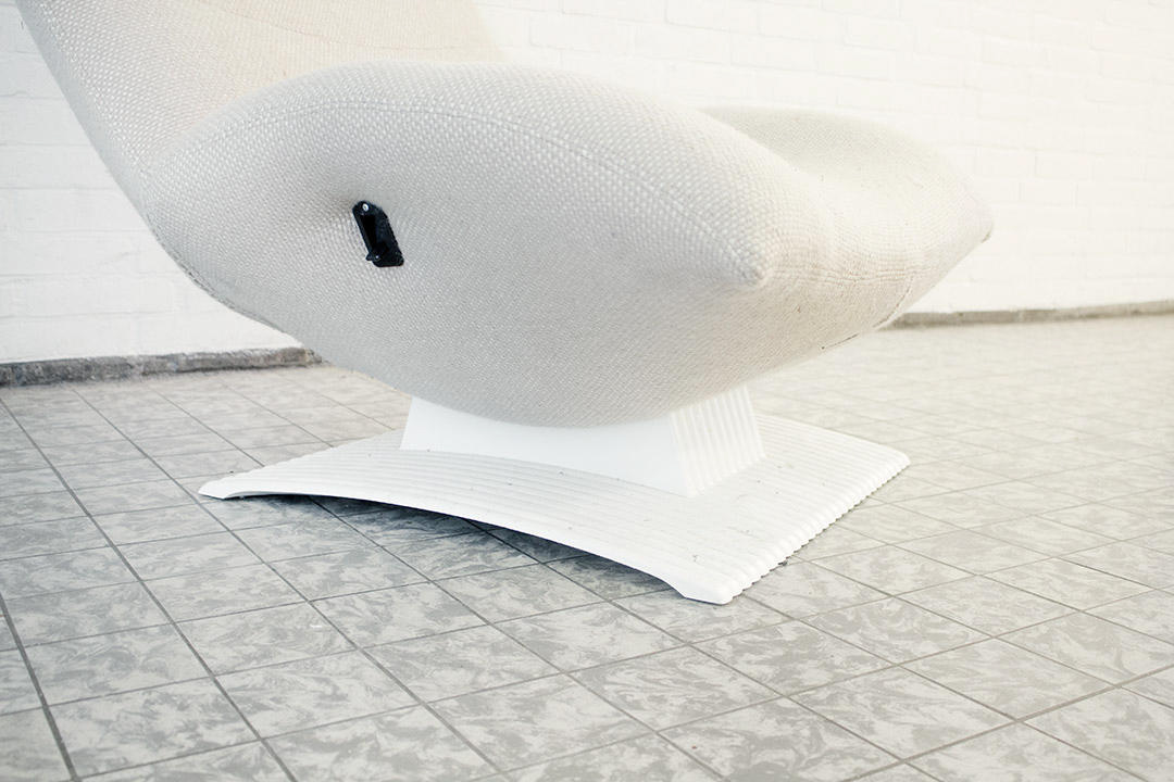 Vintage Artifort Wave F773 fauteuil creme / wit