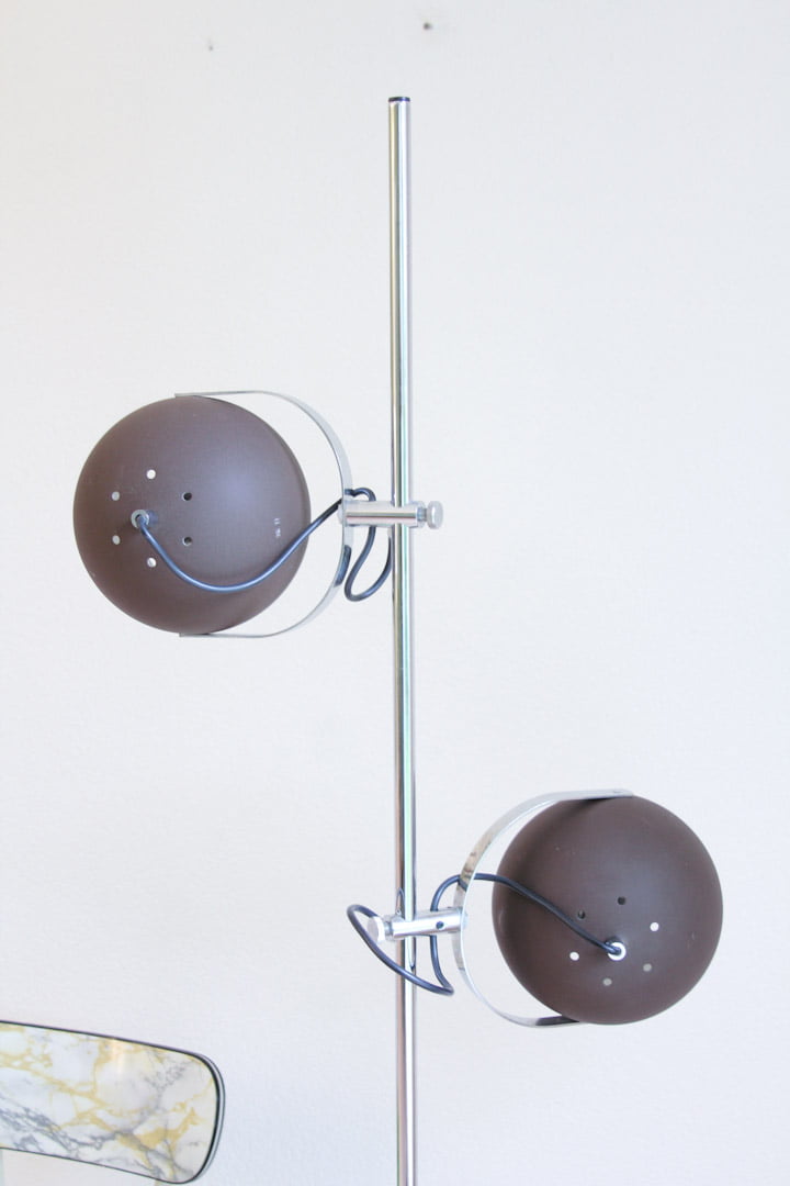 vintage bollenlamp Herda bruin