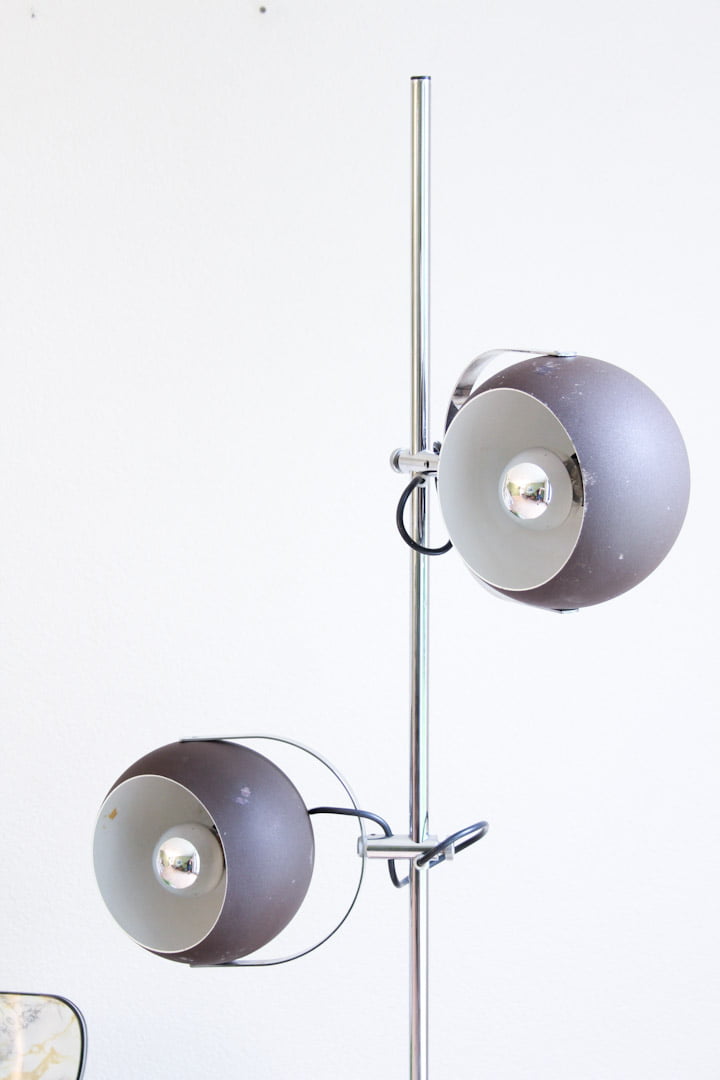 vintage bollenlamp Herda bruin