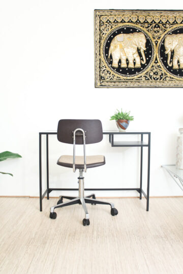 vintage bureaustoel bruin