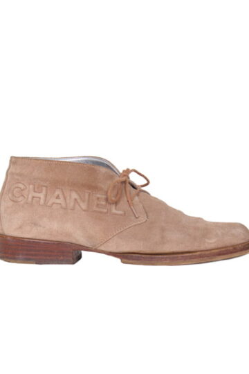 Beige suède vintage Chanel schoenen