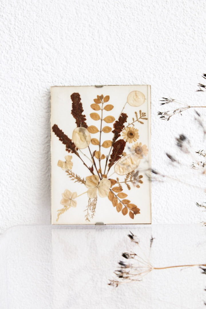 vintage droogbloem lijstje