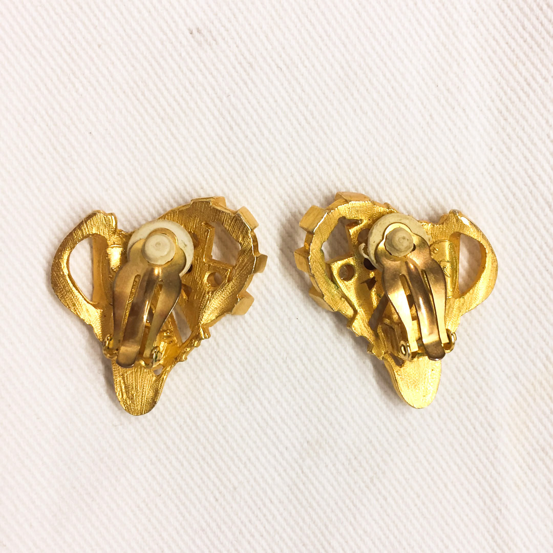 Christian Lacroix eighties clip-on oorbellen verguld