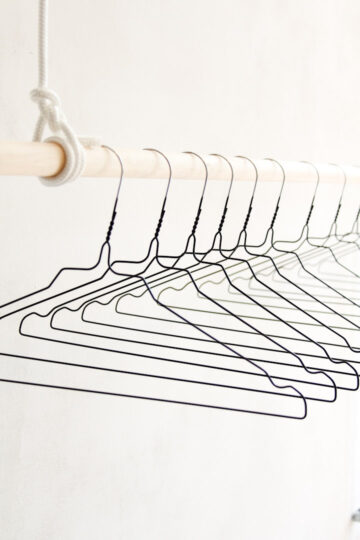 Set van 20 zwarte stomerijhangers / metalen kledinghangers